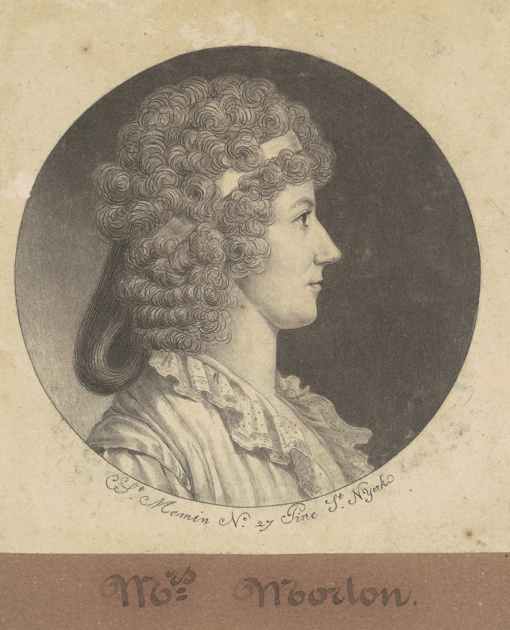 Kornelia Schuyler Morton autorstwa Charles B. J. Févret de Saint Mémin