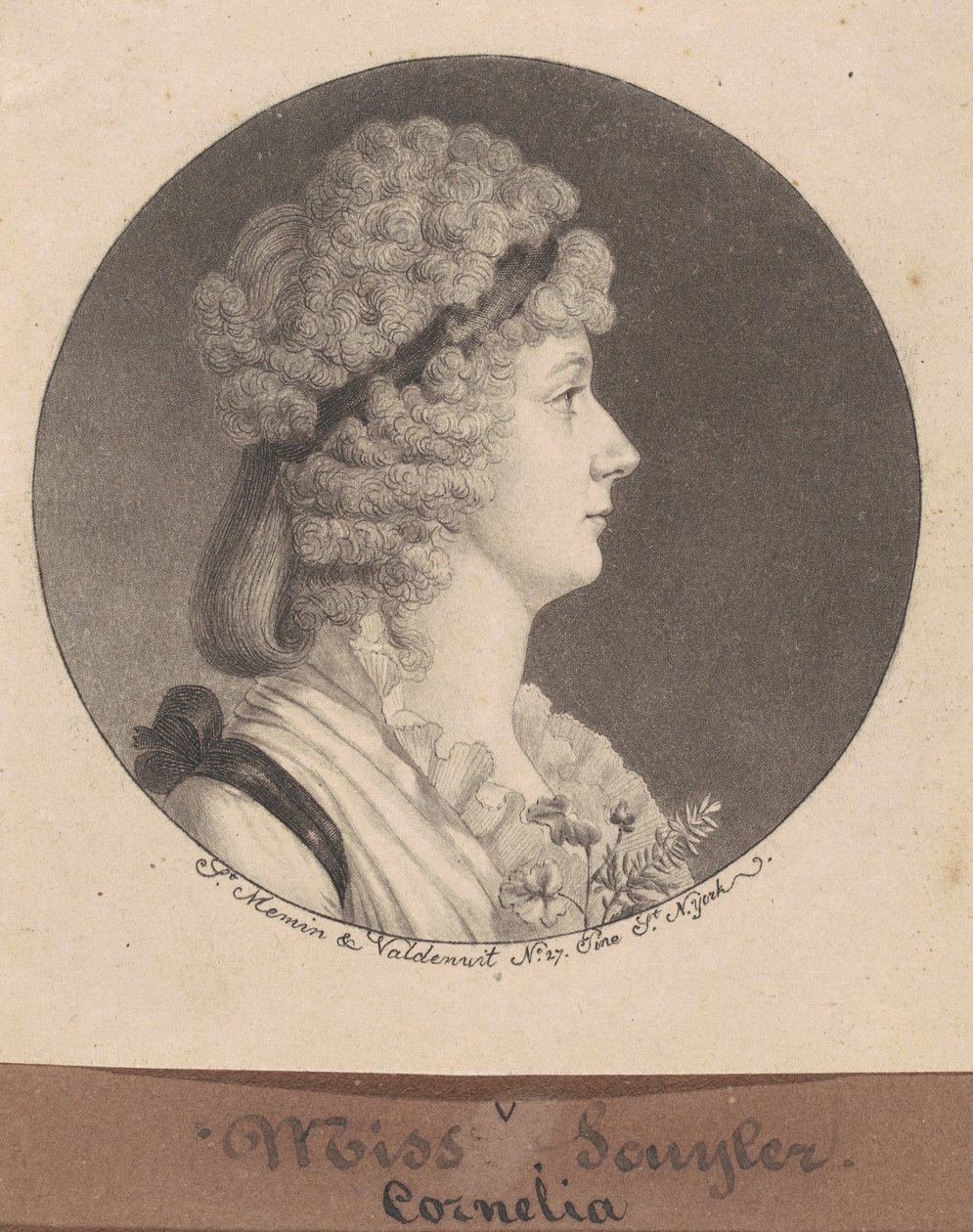 Kornelia Schuyler Morton autorstwa Charles B. J. Févret de Saint Mémin
