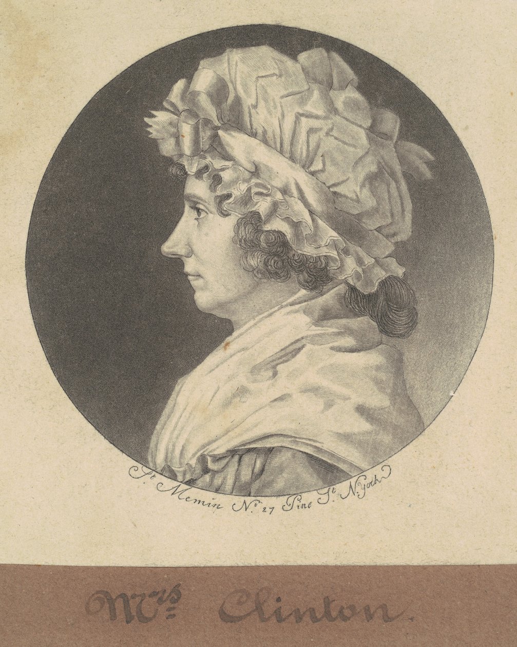 Cornelia Tappen Clinton autorstwa Charles B. J. Févret de Saint Mémin