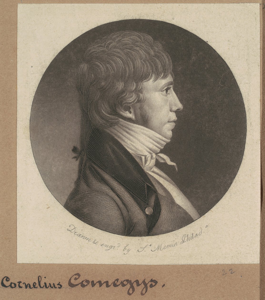 Cornelius Comegys autorstwa Charles B. J. Févret de Saint Mémin