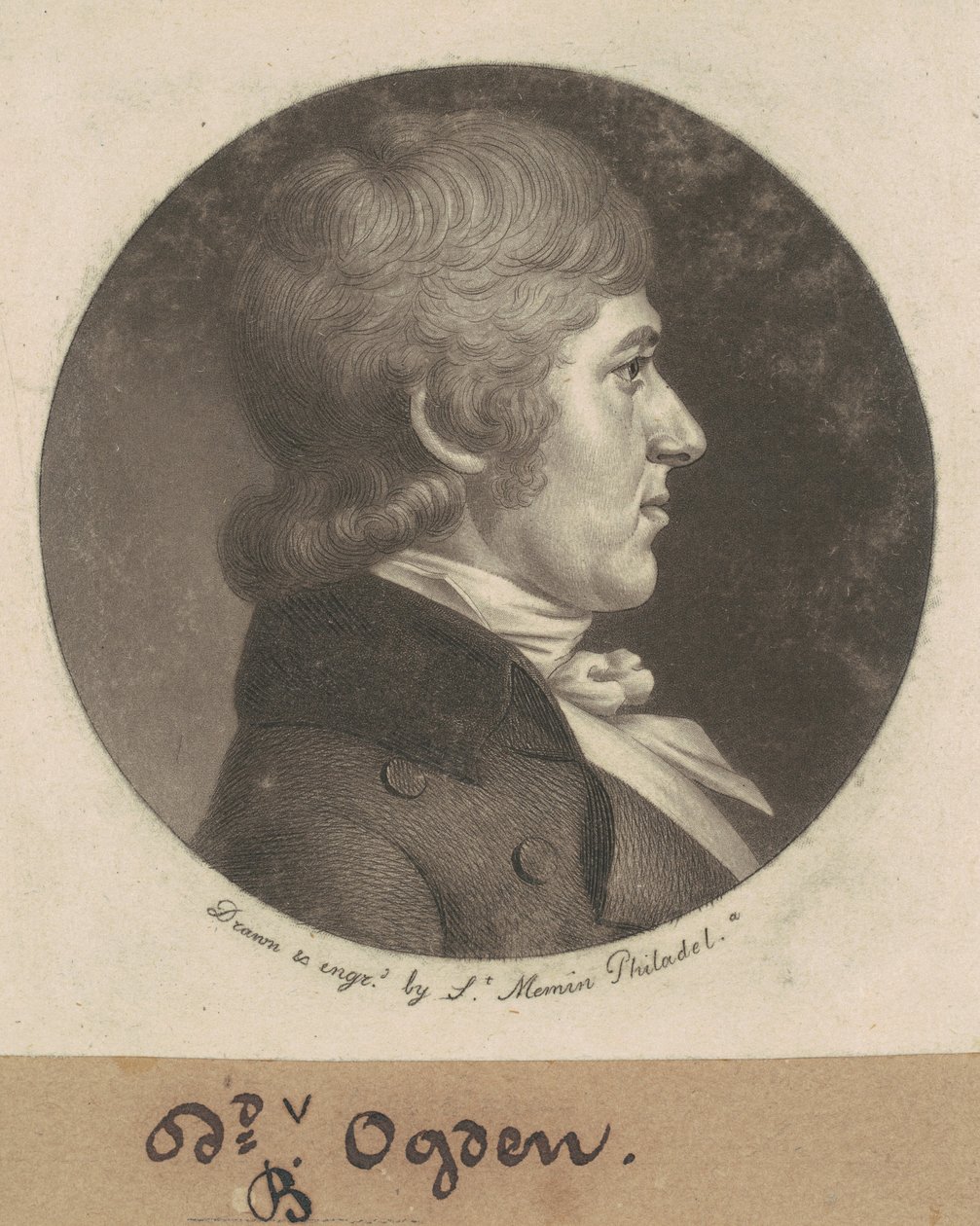 David Bayard Ogden autorstwa Charles B. J. Févret de Saint Mémin