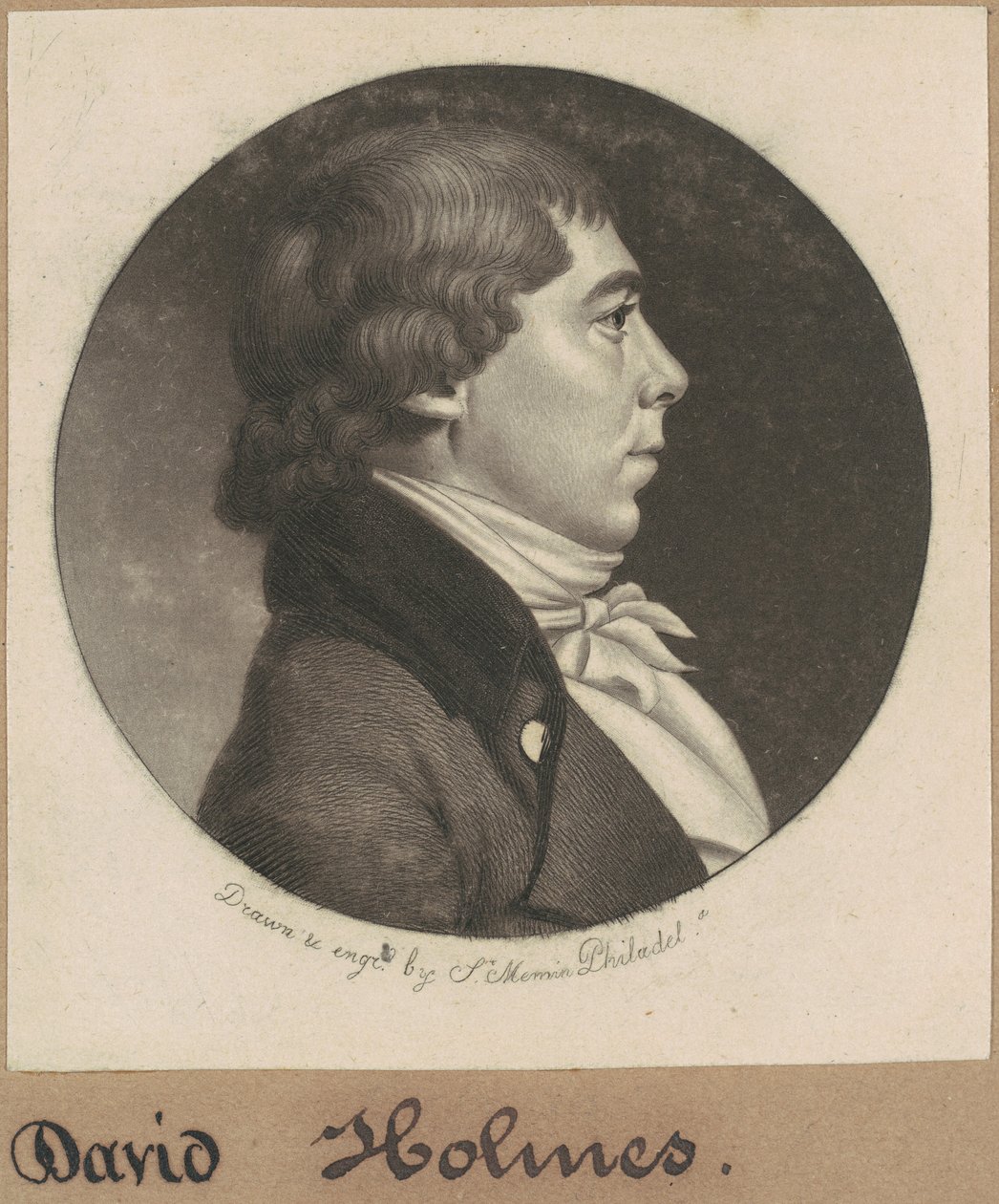 David Holmes autorstwa Charles B. J. Févret de Saint Mémin