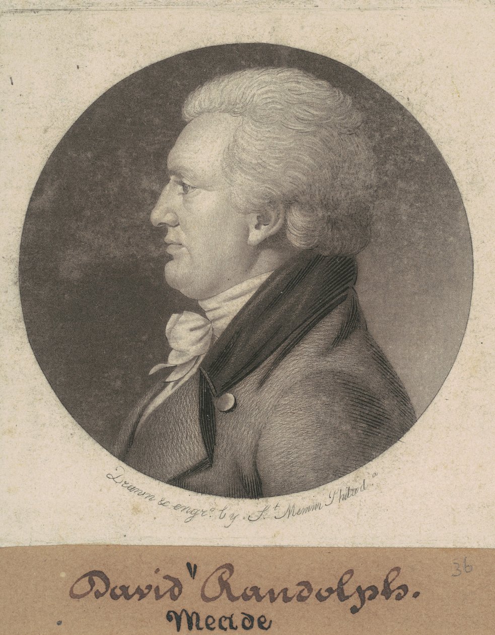David Meade Randolph autorstwa Charles B. J. Févret de Saint Mémin