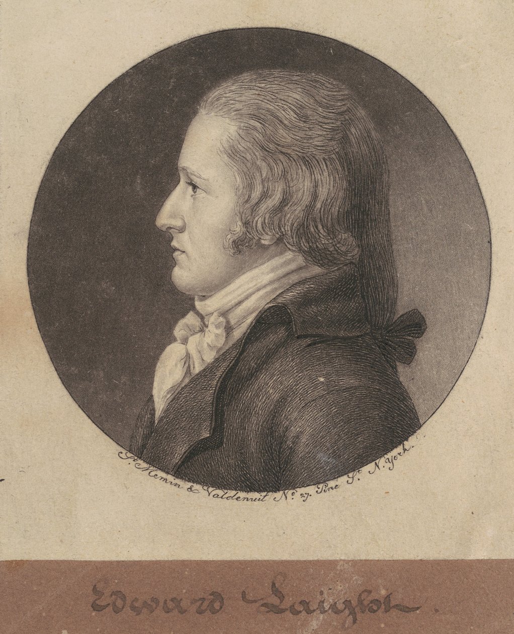 Edwarda Williama Laighta autorstwa Charles B. J. Févret de Saint Mémin