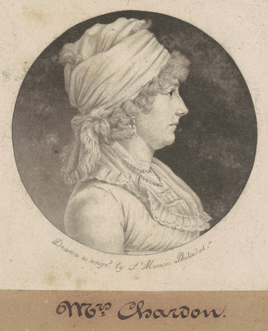 Eleonora Rawle Chardon autorstwa Charles B. J. Févret de Saint Mémin