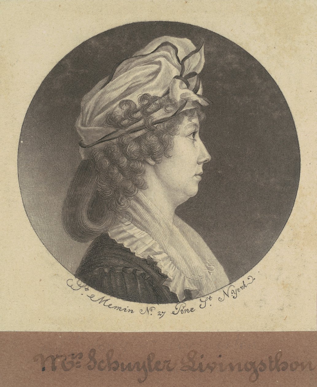 Eliza Barclay Livingston autorstwa Charles B. J. Févret de Saint Mémin