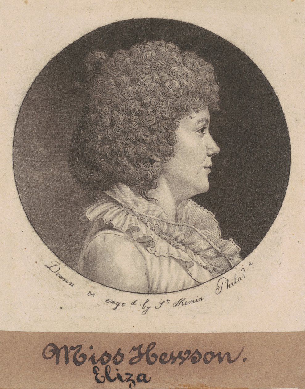 Eliza Hewson autorstwa Charles B. J. Févret de Saint Mémin