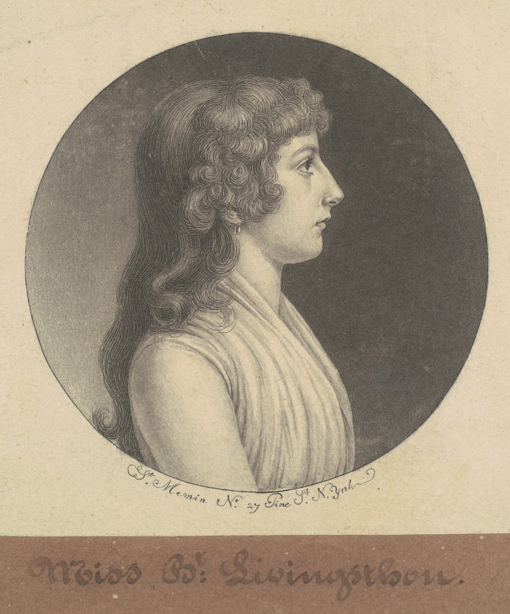 Elżbieta Livingston autorstwa Charles B. J. Févret de Saint Mémin