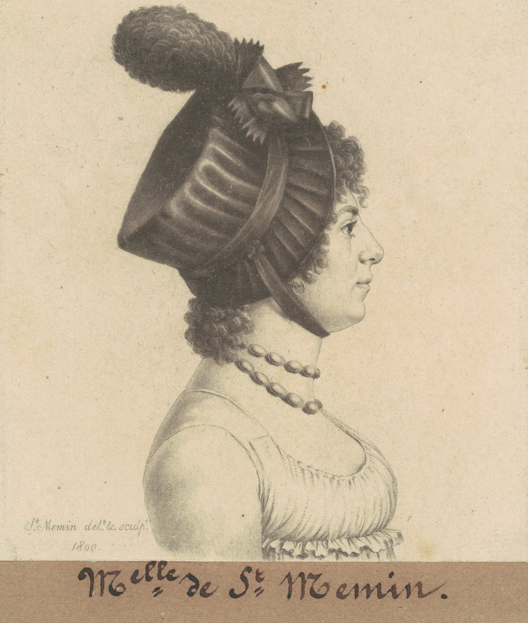 Étiennette-Charlotte-Adelaide Févret z Saint-Mémin autorstwa Charles B. J. Févret de Saint Mémin