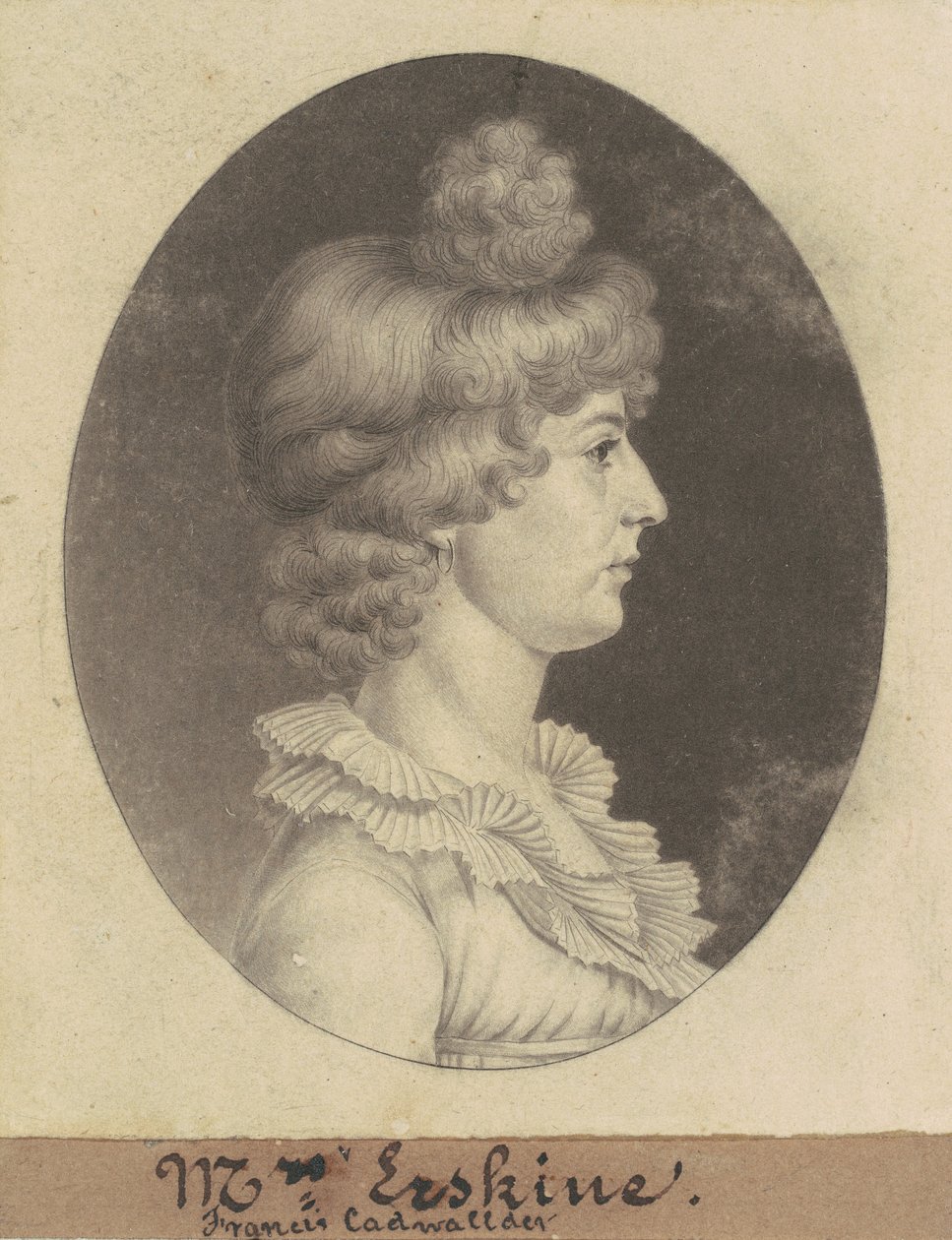 Frances Cadwalader Erskine autorstwa Charles B. J. Févret de Saint Mémin