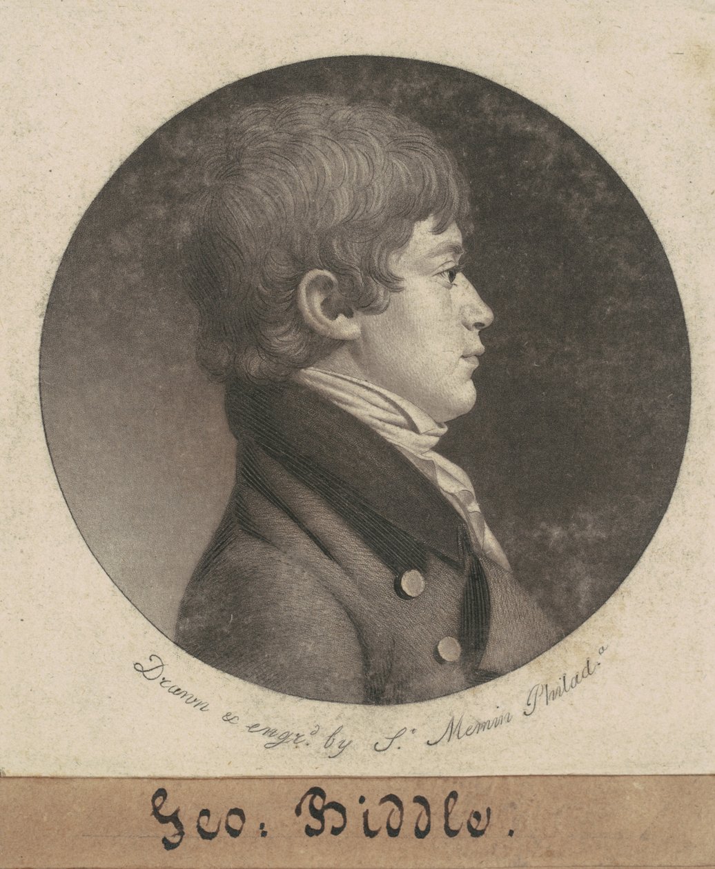 Jerzy Waszyngton Biddle autorstwa Charles B. J. Févret de Saint Mémin