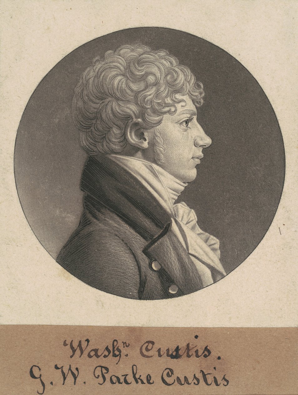 George Washington Parke Custis autorstwa Charles B. J. Févret de Saint Mémin