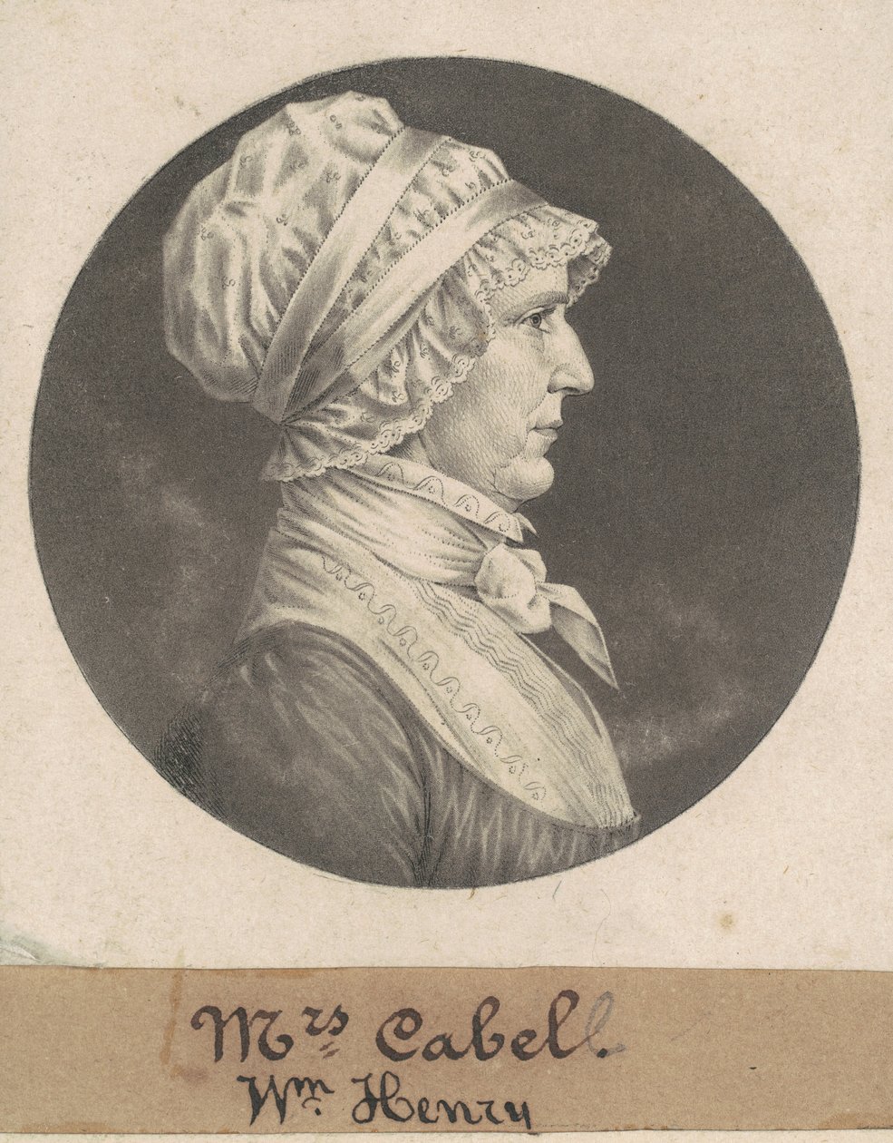 Hannah Carrington Cabell autorstwa Charles B. J. Févret de Saint Mémin