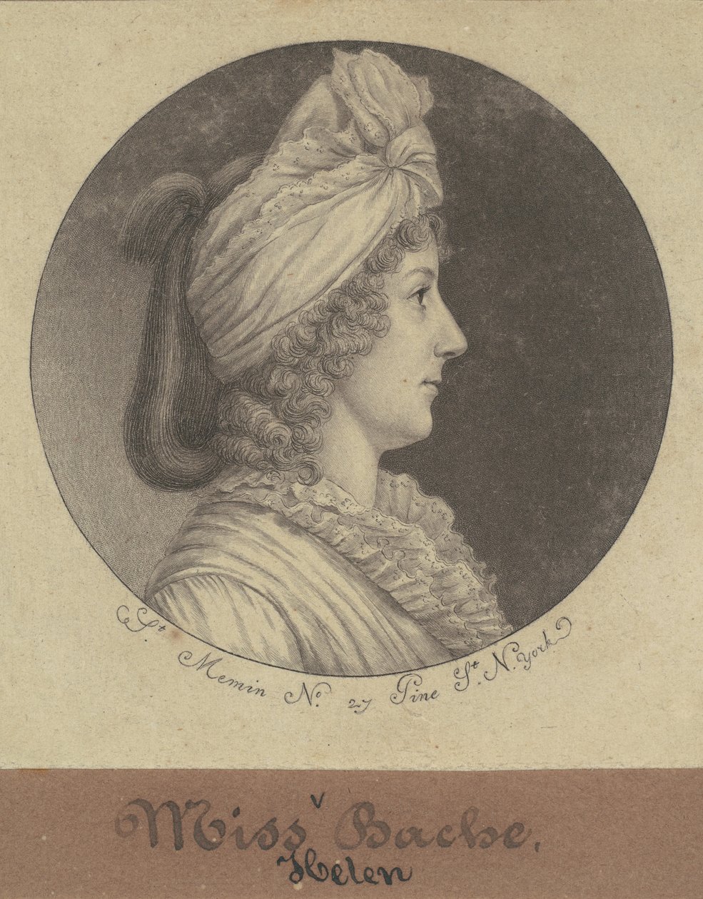 Helena Bache autorstwa Charles B. J. Févret de Saint Mémin