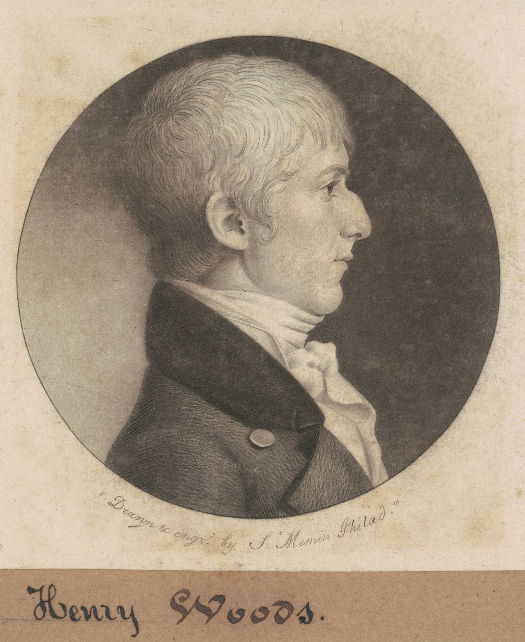 Henry Woods autorstwa Charles B. J. Févret de Saint Mémin