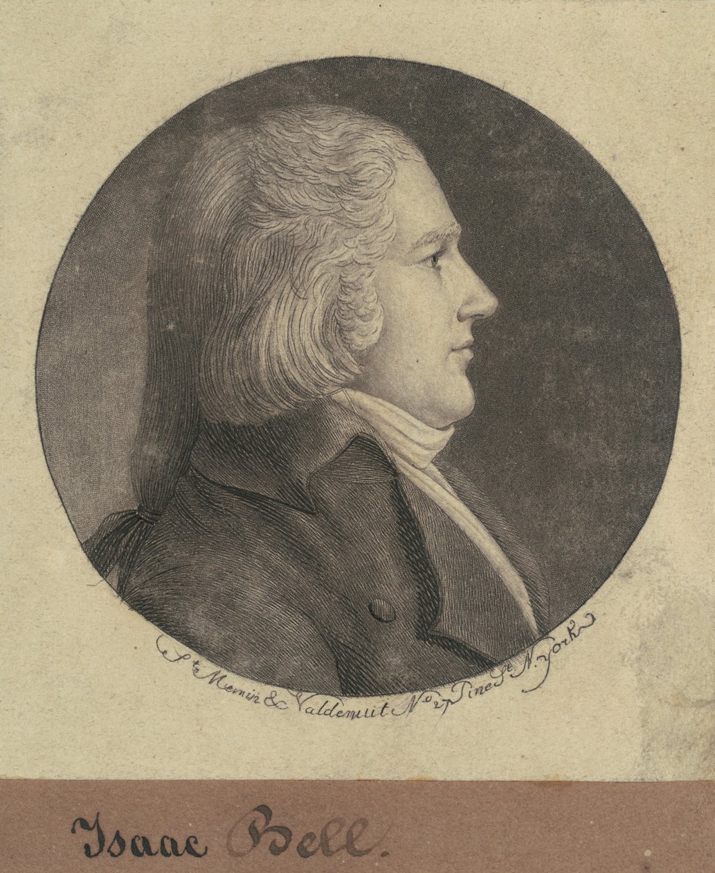 Izaak Bell autorstwa Charles B. J. Févret de Saint Mémin