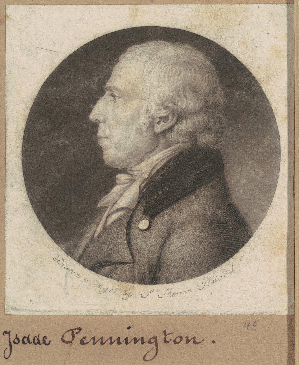 Izaak Penington autorstwa Charles B. J. Févret de Saint Mémin