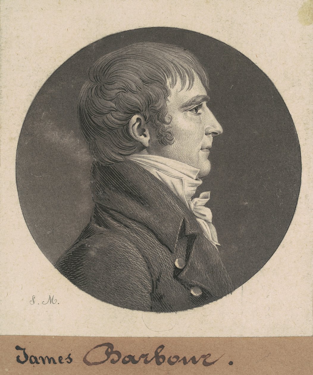 James Barbour autorstwa Charles B. J. Févret de Saint Mémin