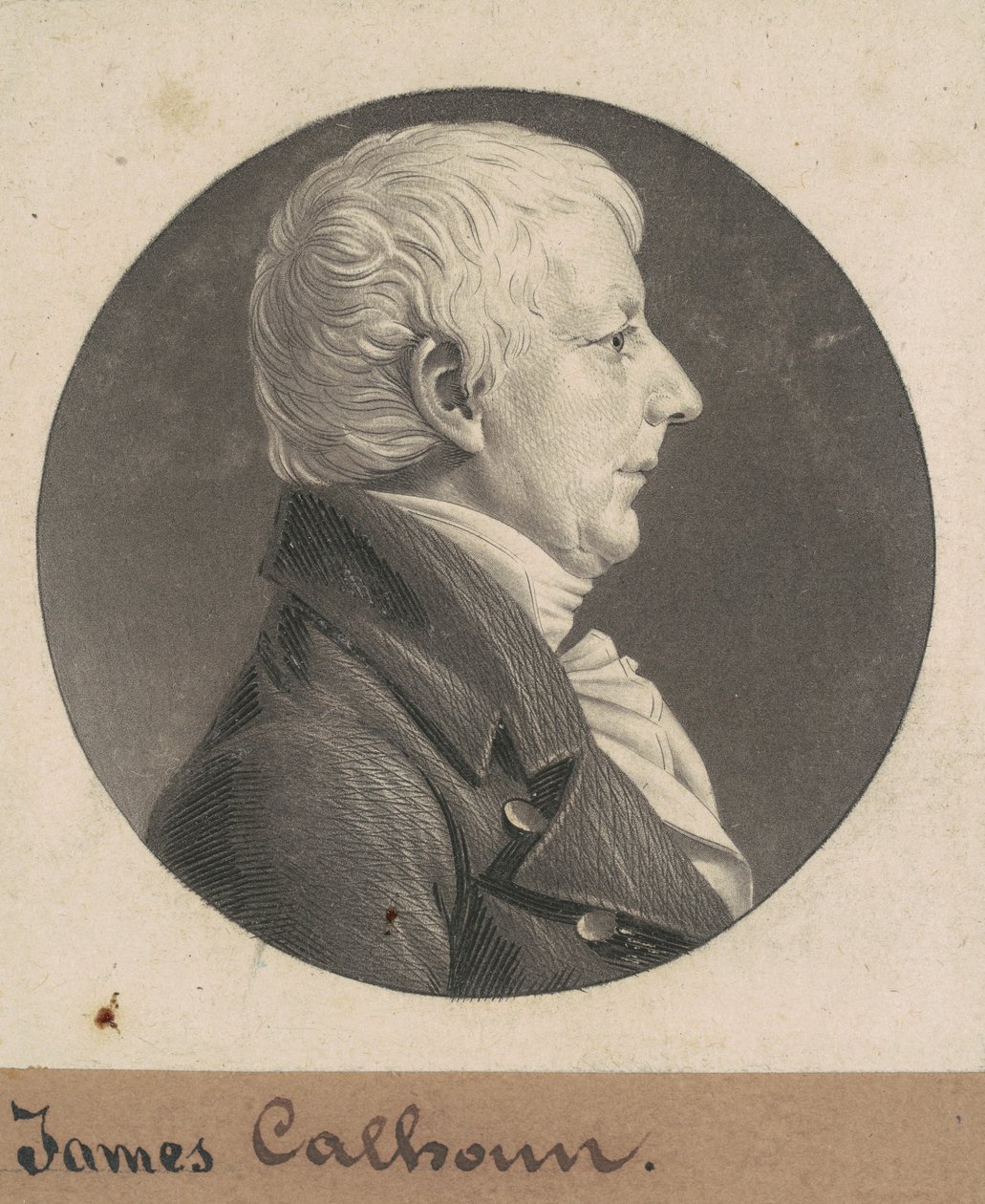 James Calhoun autorstwa Charles B. J. Févret de Saint Mémin