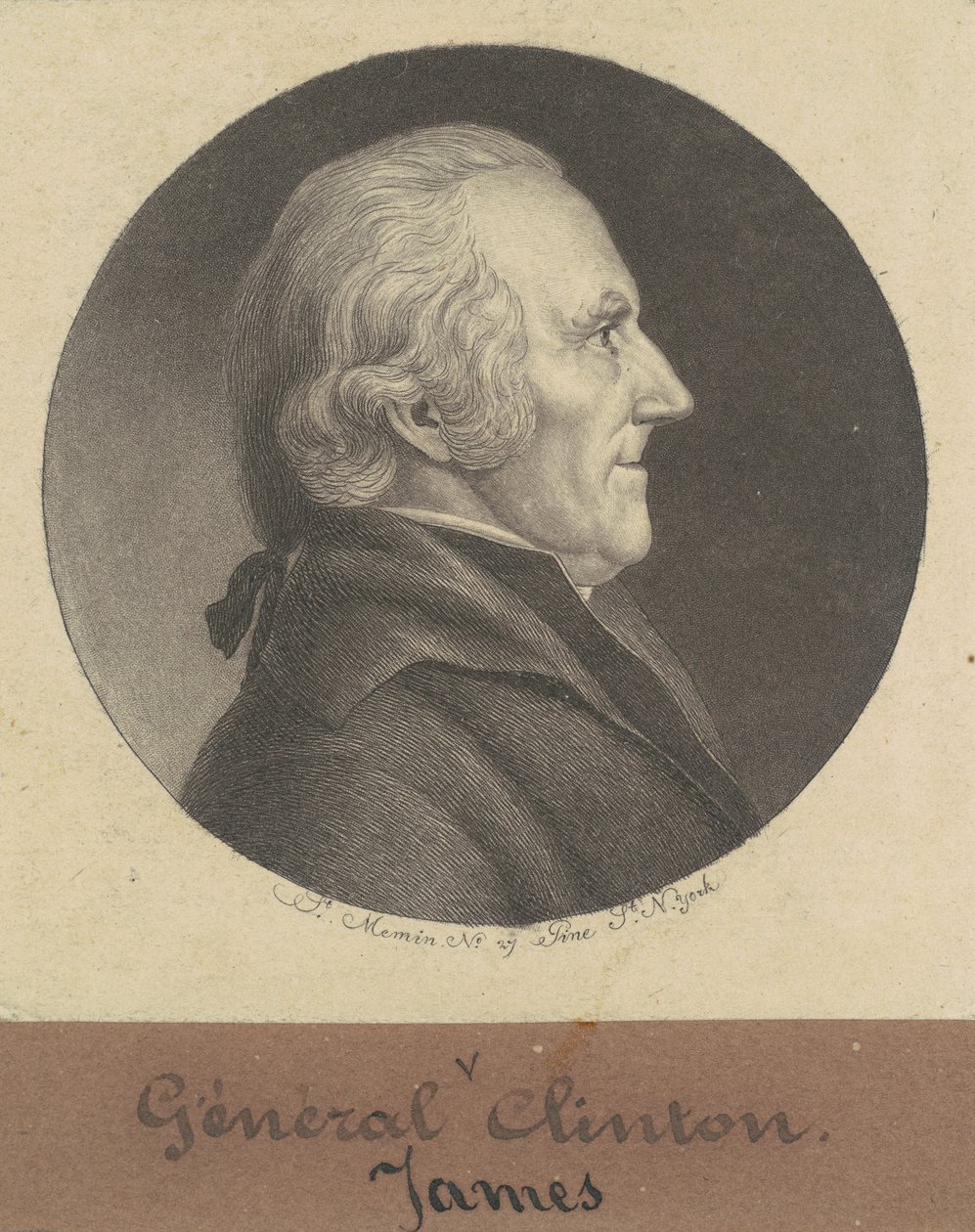 Jamesa Clintona autorstwa Charles B. J. Févret de Saint Mémin