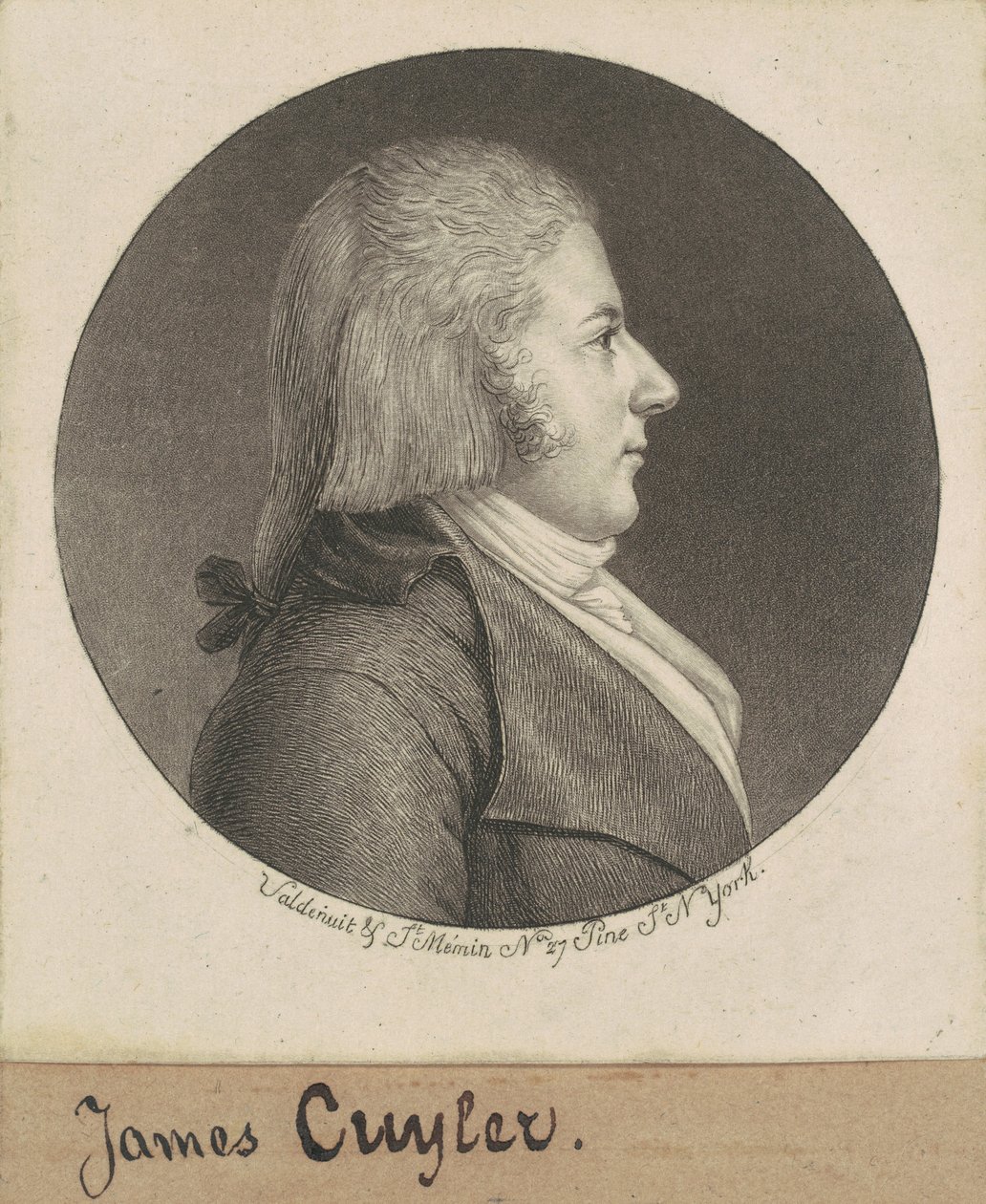 James Cuyler autorstwa Charles B. J. Févret de Saint Mémin