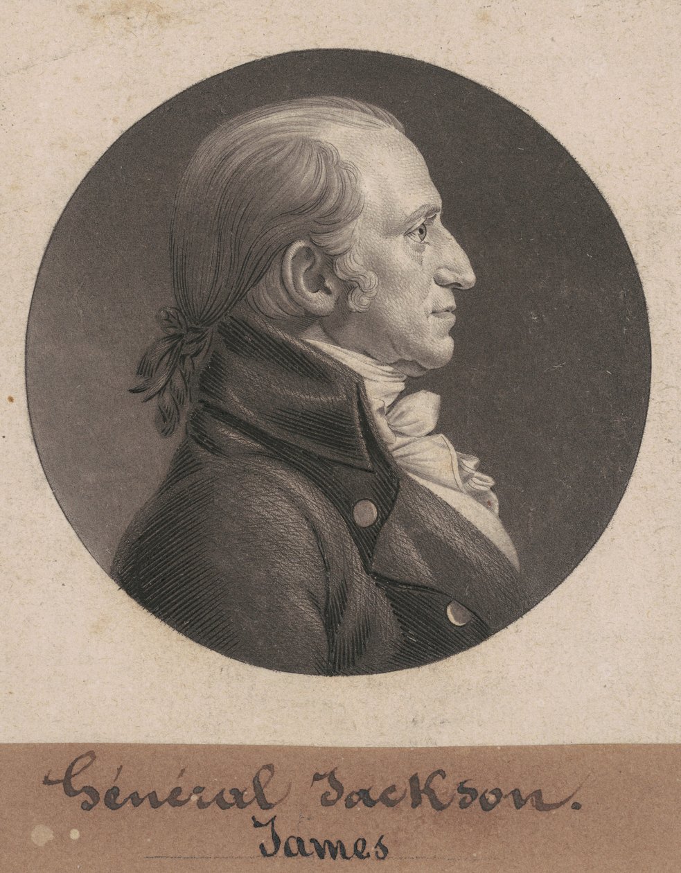 Jamesa Jacksona autorstwa Charles B. J. Févret de Saint Mémin