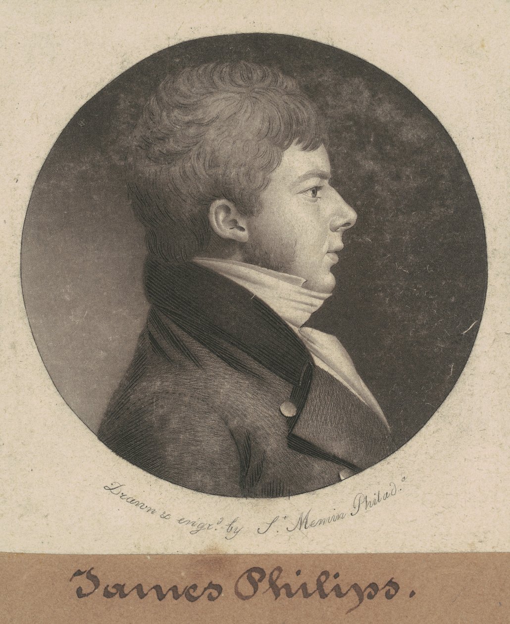Jamesa Philipsa autorstwa Charles B. J. Févret de Saint Mémin