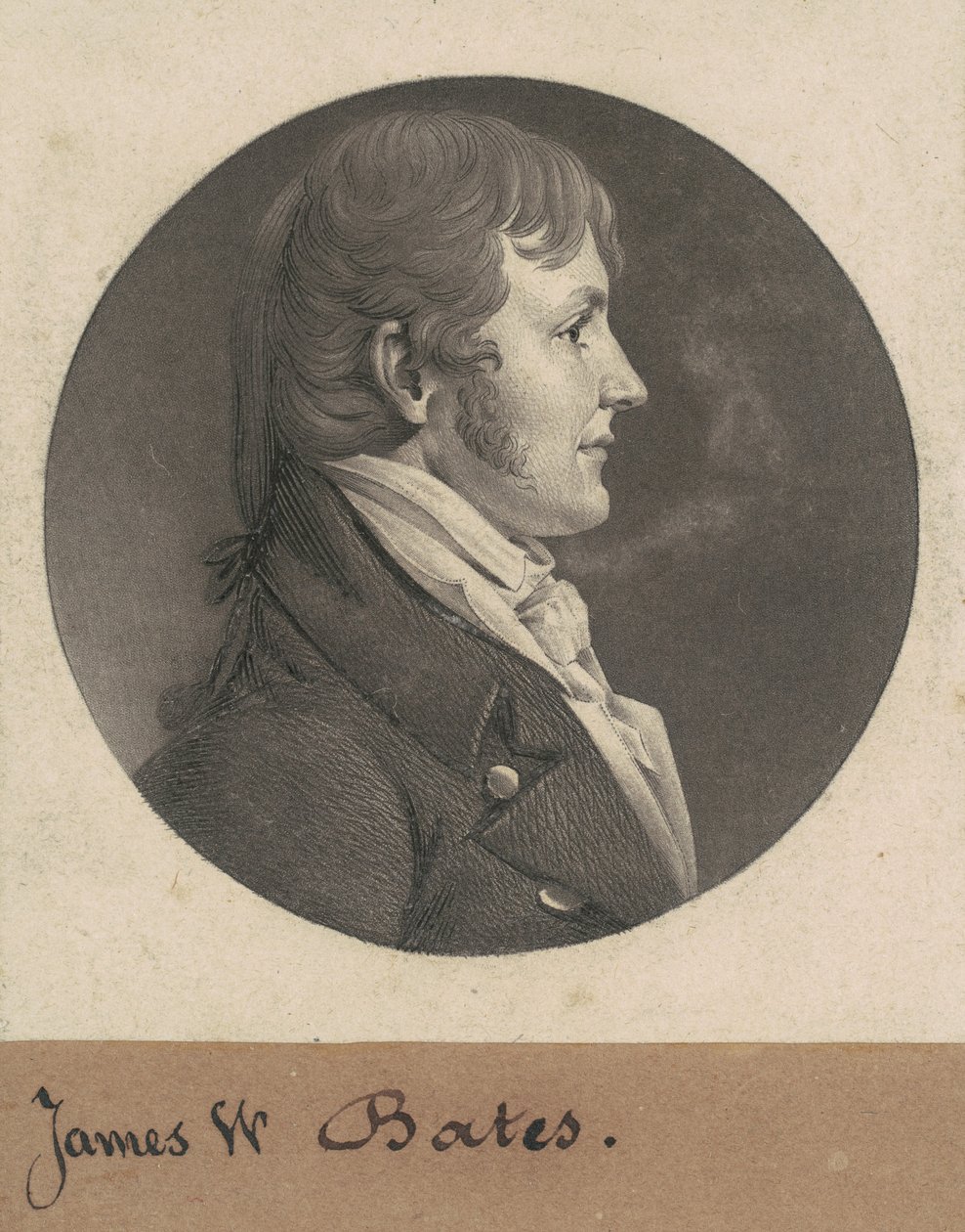 James Woodson Bates autorstwa Charles B. J. Févret de Saint Mémin