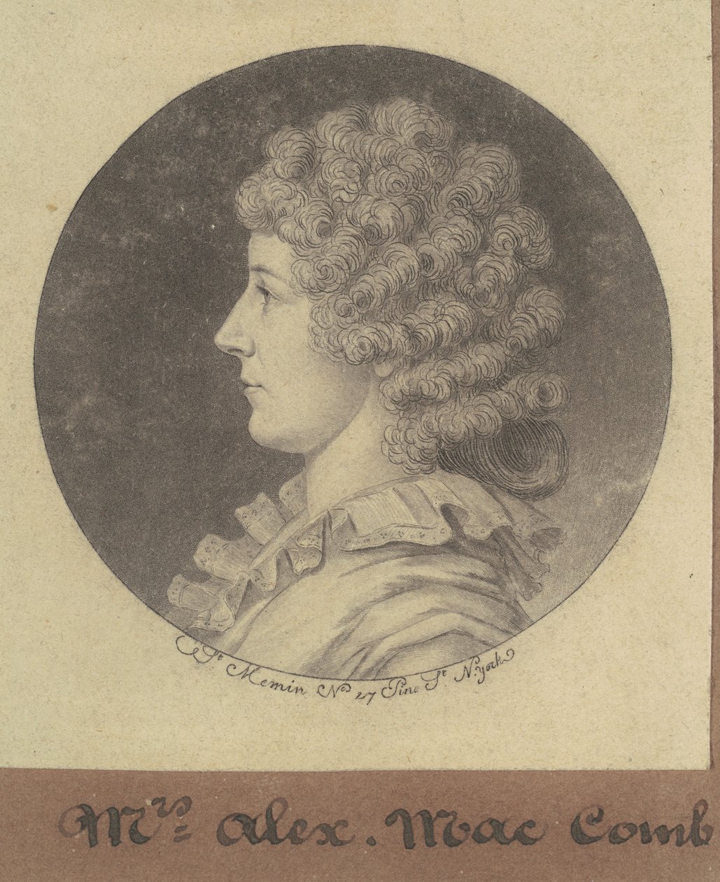 Janette Marshall Macomb autorstwa Charles B. J. Févret de Saint Mémin