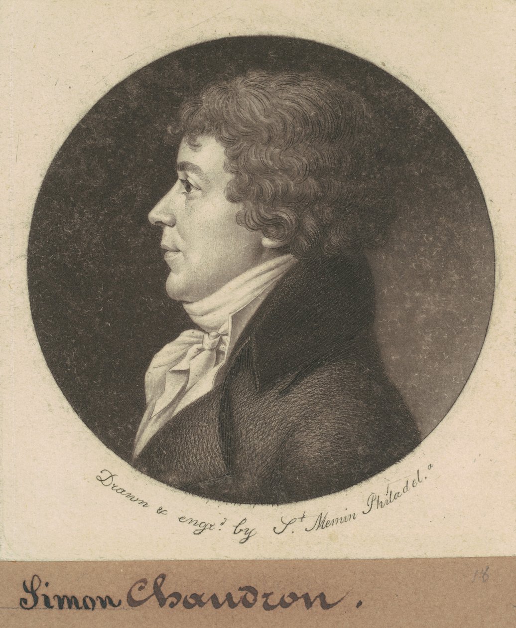 Jean-Simon Chaudron autorstwa Charles B. J. Févret de Saint Mémin