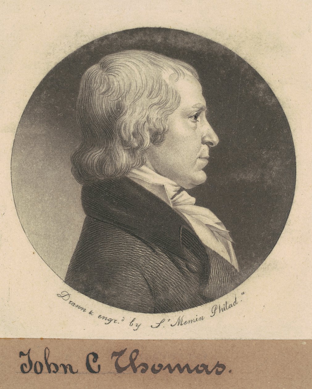 John Chew Thomas autorstwa Charles B. J. Févret de Saint Mémin