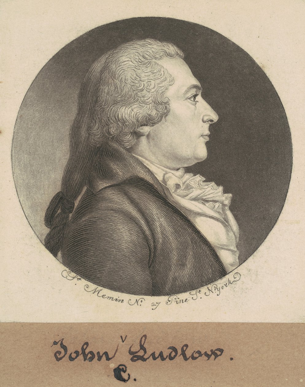 John Crooke Ludlow autorstwa Charles B. J. Févret de Saint Mémin