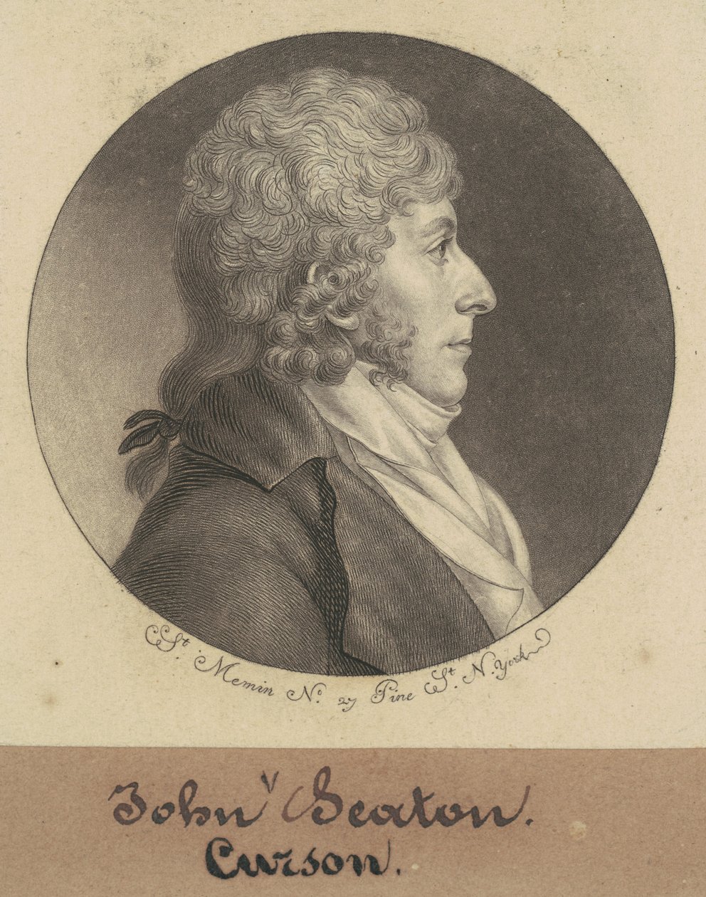 John Curzon Seton autorstwa Charles B. J. Févret de Saint Mémin
