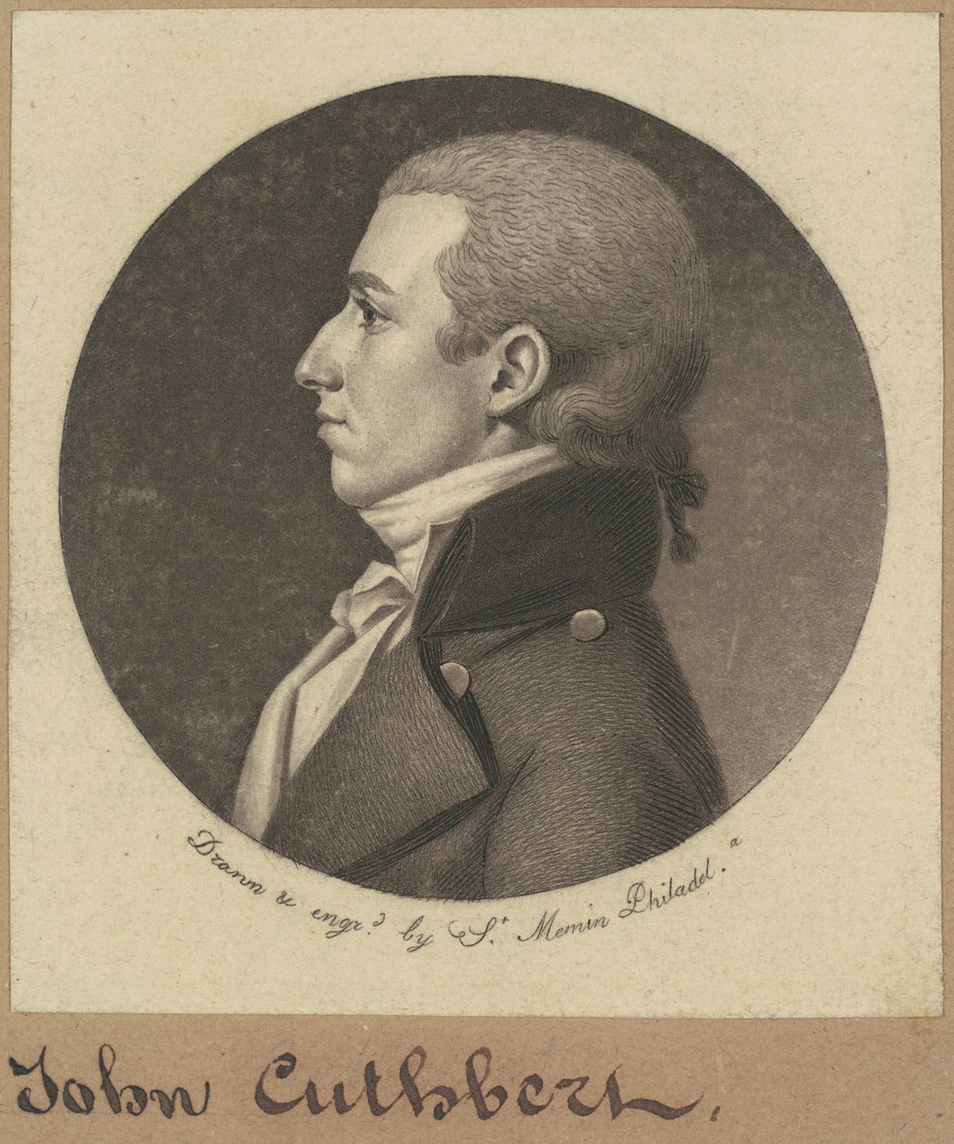John Cuthbert autorstwa Charles B. J. Févret de Saint Mémin