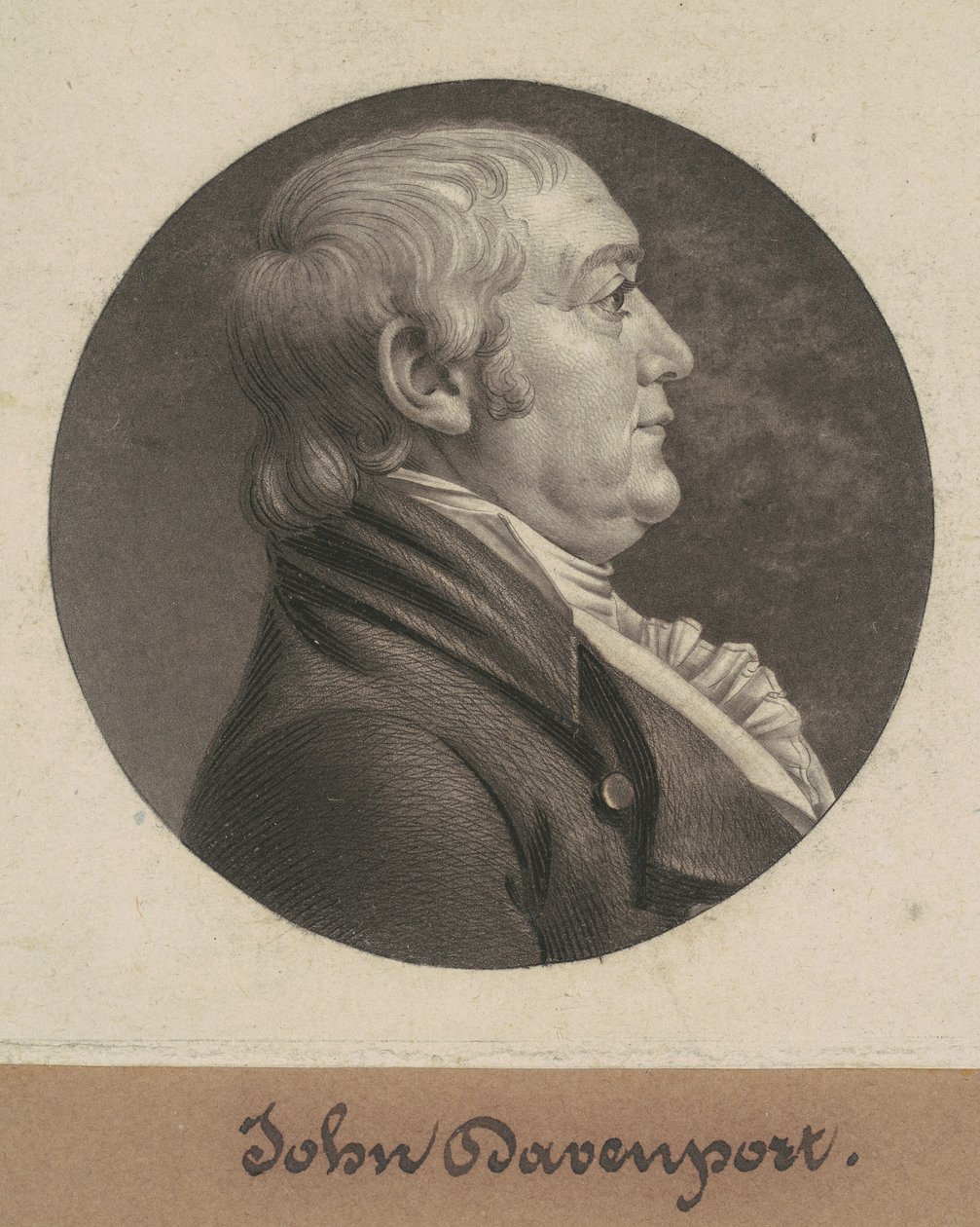 John Davenport autorstwa Charles B. J. Févret de Saint Mémin