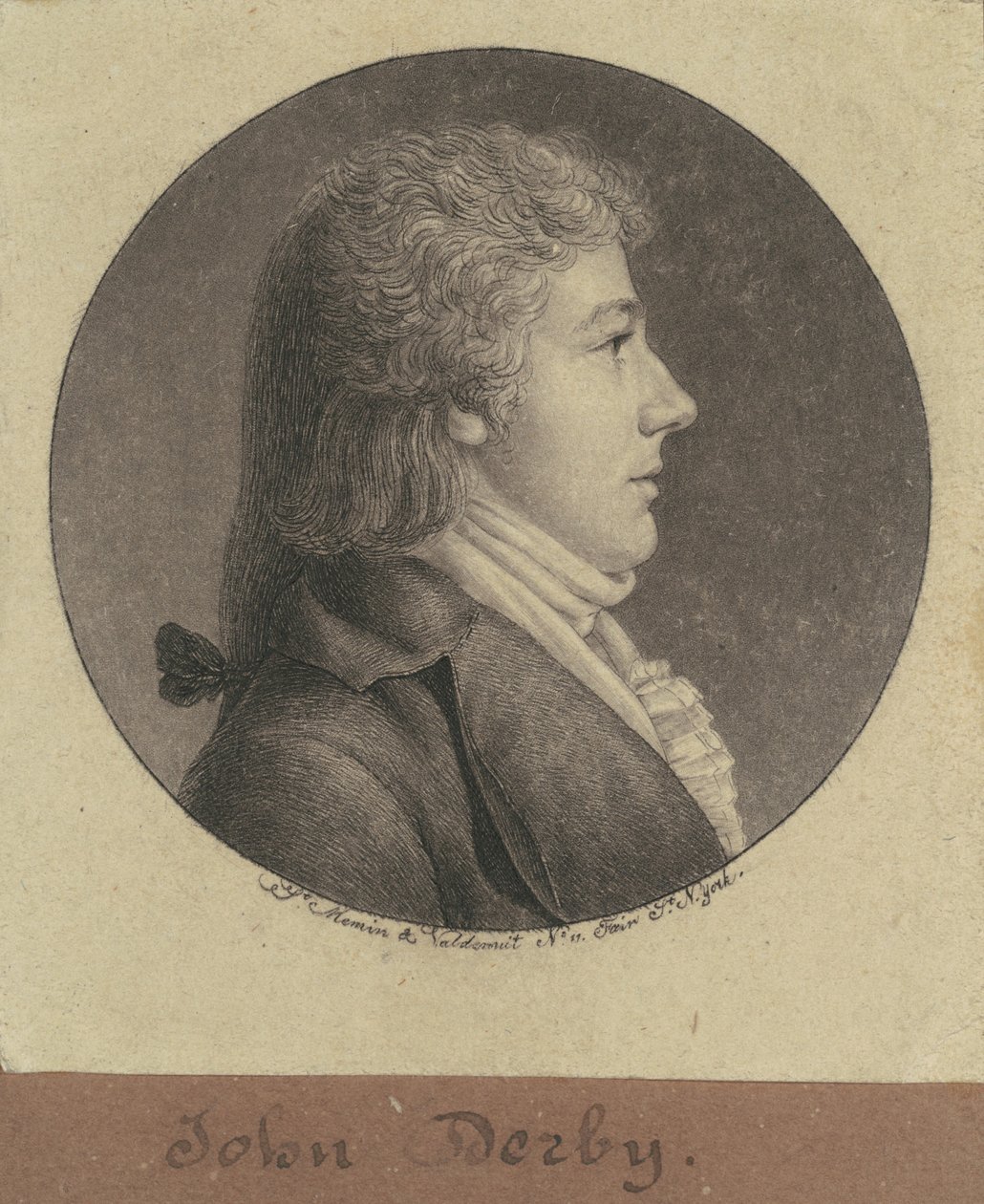 John Derby autorstwa Charles B. J. Févret de Saint Mémin