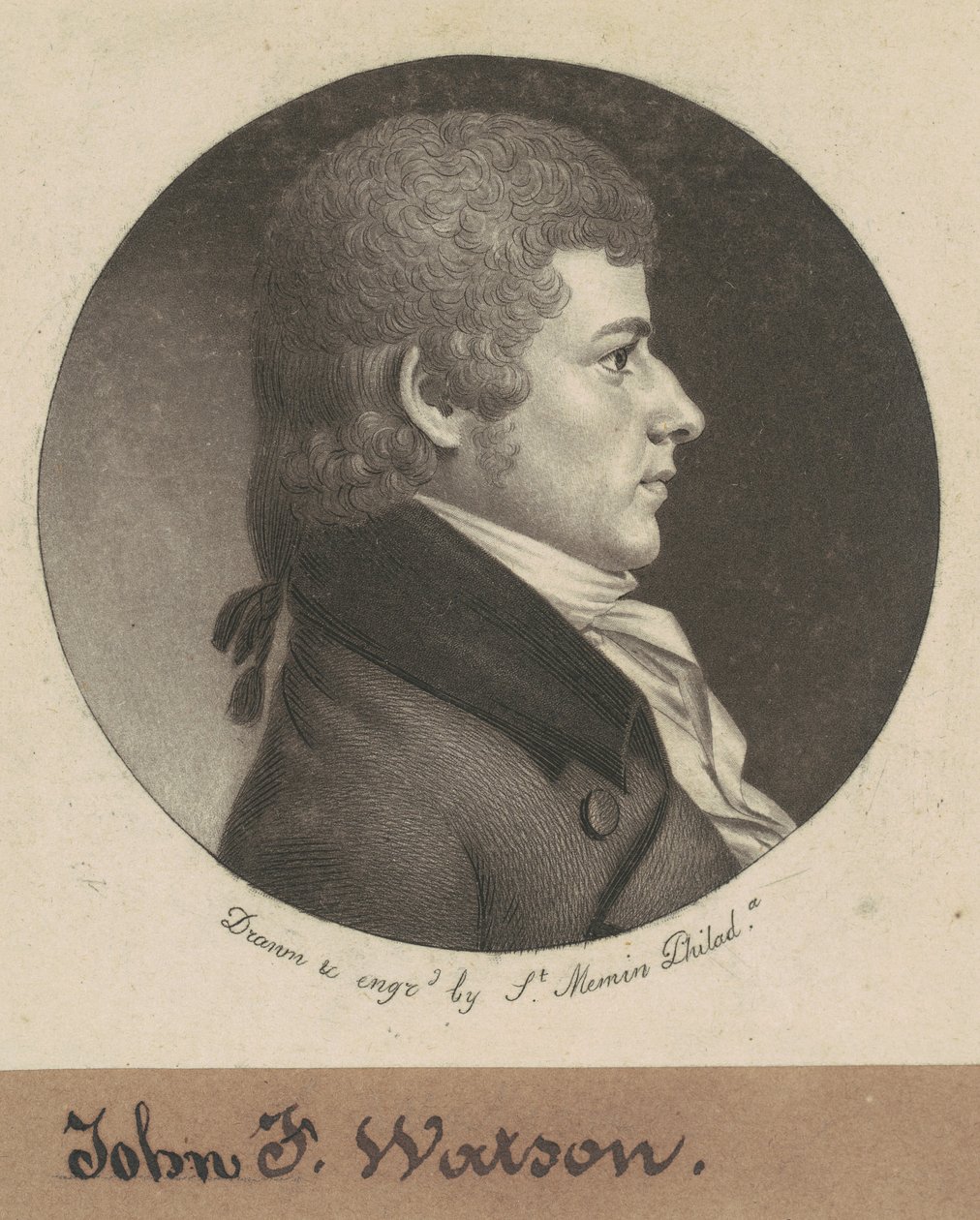 John Fanning Watson autorstwa Charles B. J. Févret de Saint Mémin