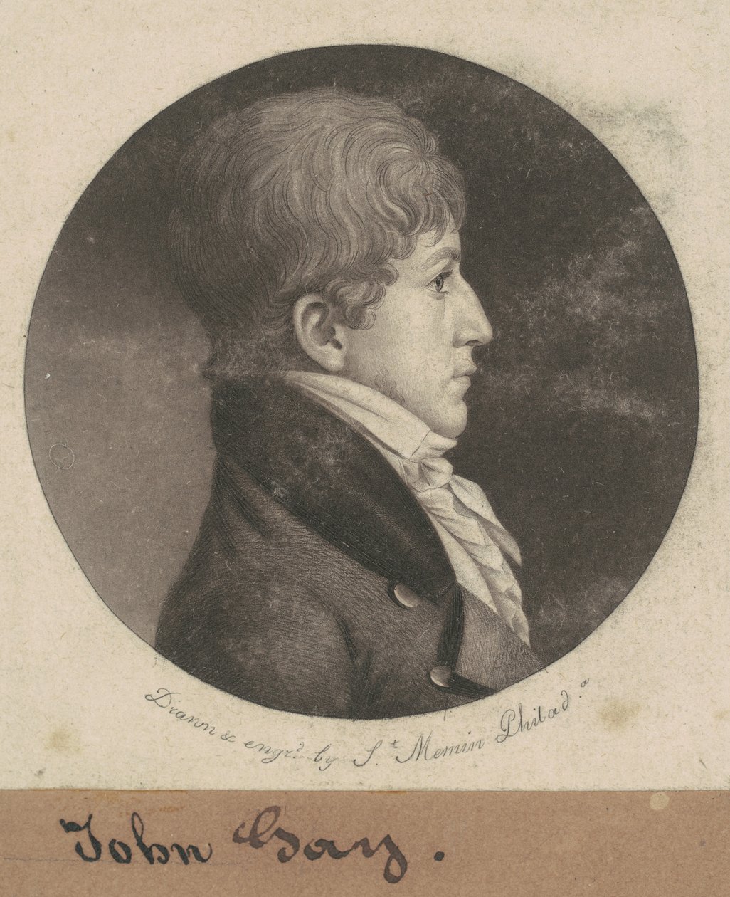 John Gay autorstwa Charles B. J. Févret de Saint Mémin