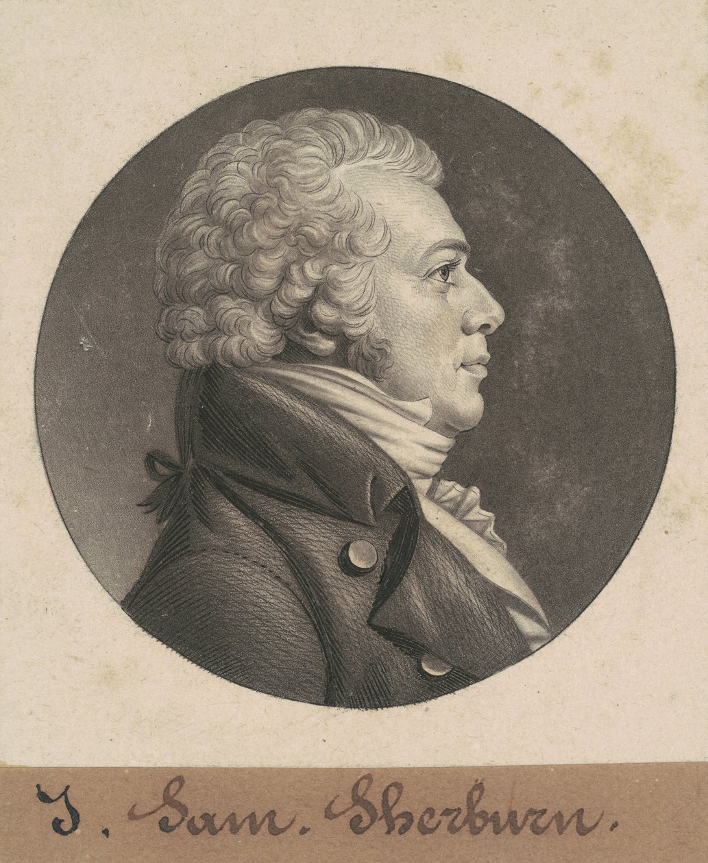 John Samuel Sherburne autorstwa Charles B. J. Févret de Saint Mémin