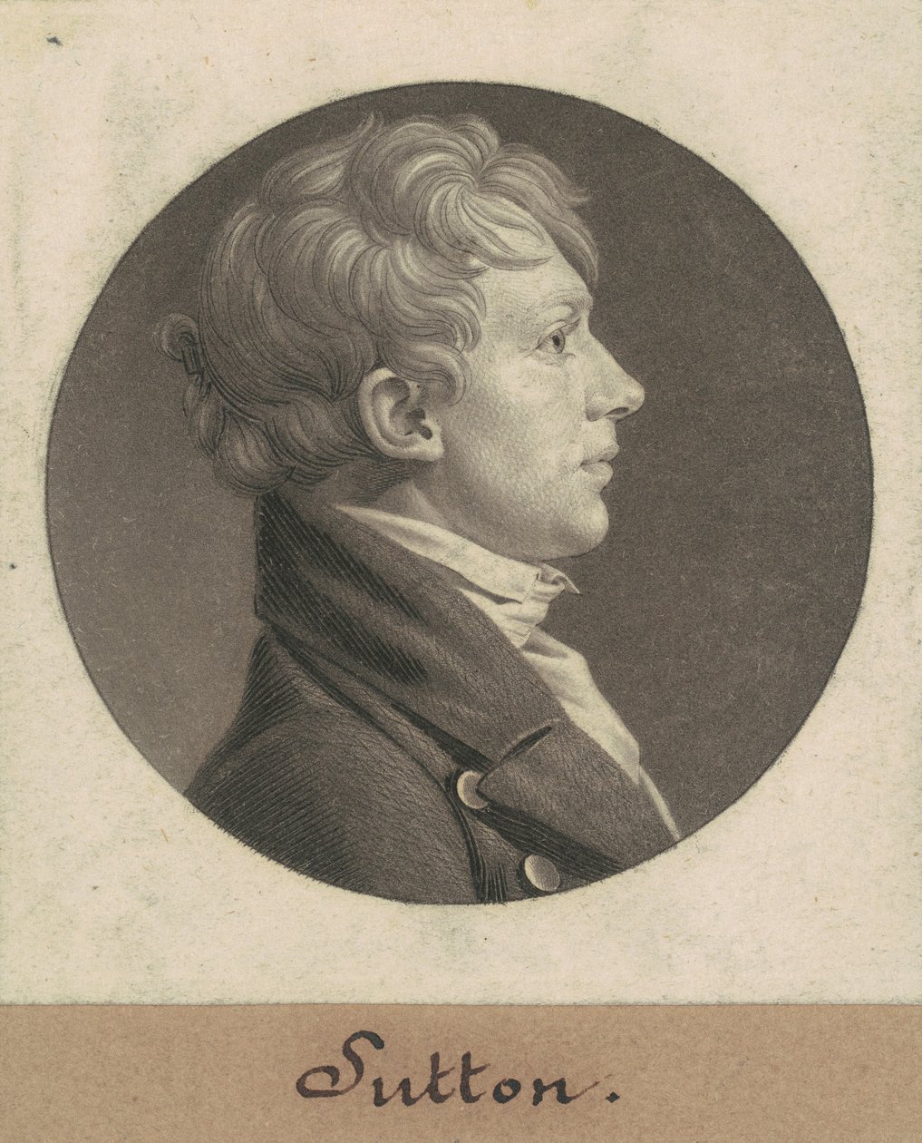Johna Suttona autorstwa Charles B. J. Févret de Saint Mémin