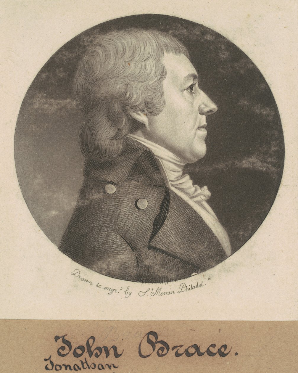 Jonathan Brace, Jr. autorstwa Charles B. J. Févret de Saint Mémin