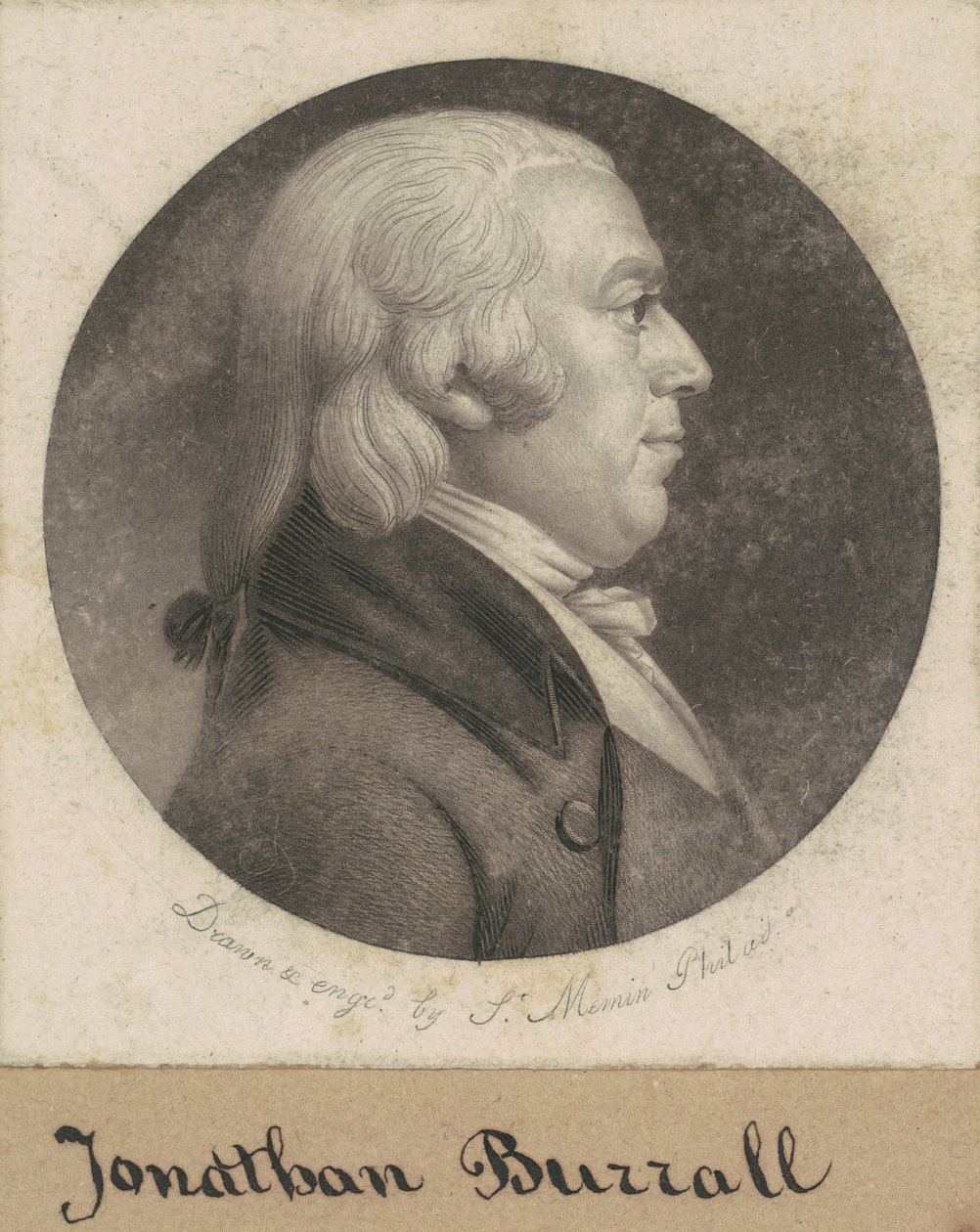 Jonathan Burrell autorstwa Charles B. J. Févret de Saint Mémin
