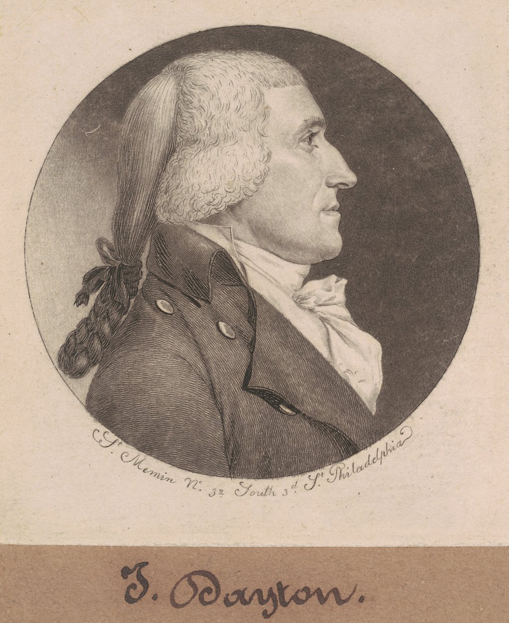 Jonathan Dayton autorstwa Charles B. J. Févret de Saint Mémin