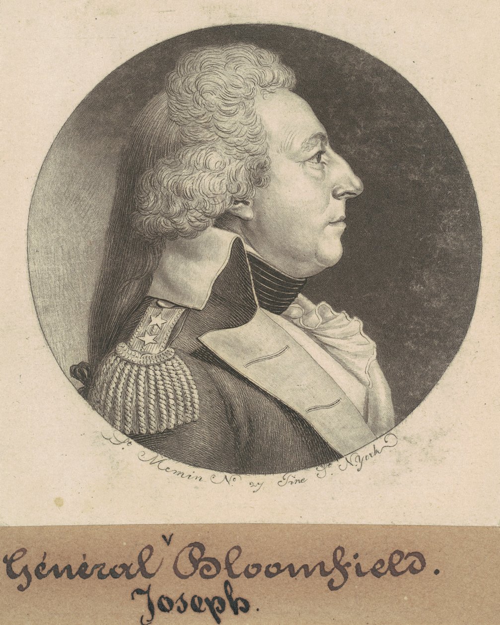 Joseph Bloomfield autorstwa Charles B. J. Févret de Saint Mémin