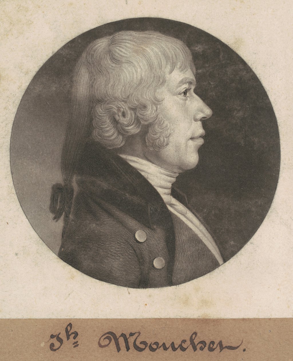 Józef Mouchet autorstwa Charles B. J. Févret de Saint Mémin
