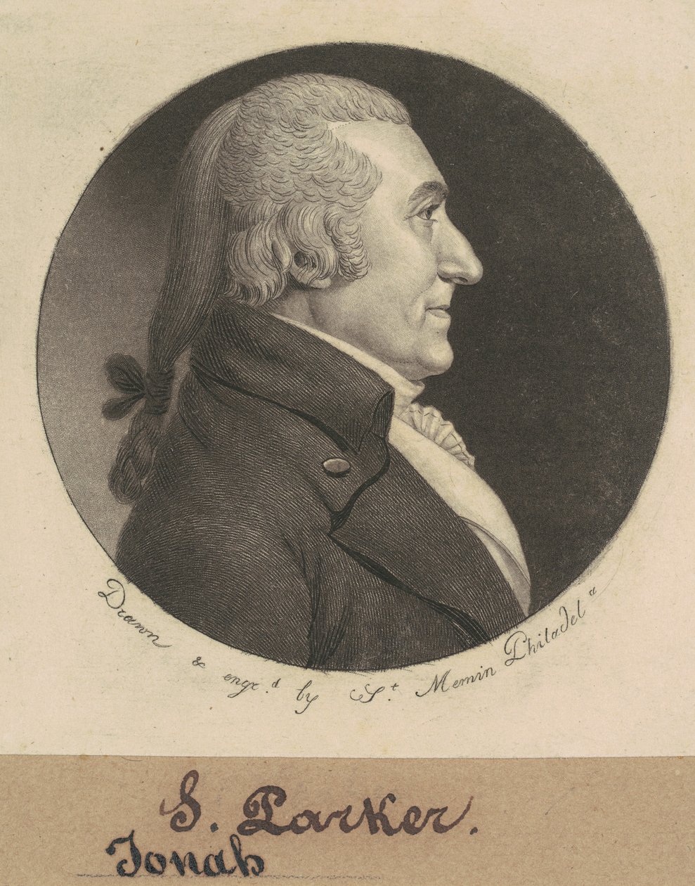 Josiah Parker autorstwa Charles B. J. Févret de Saint Mémin