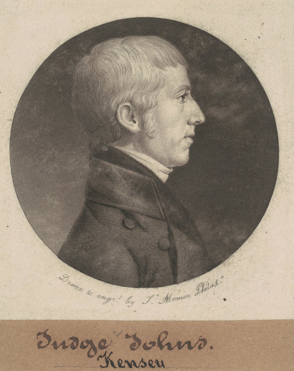 Kensey Johns autorstwa Charles B. J. Févret de Saint Mémin