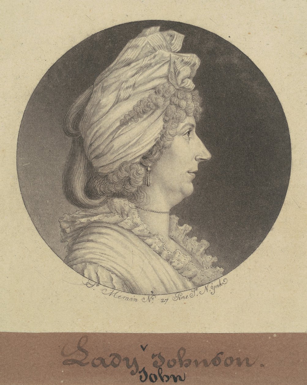 Lady Mary Watts Johnson autorstwa Charles B. J. Févret de Saint Mémin