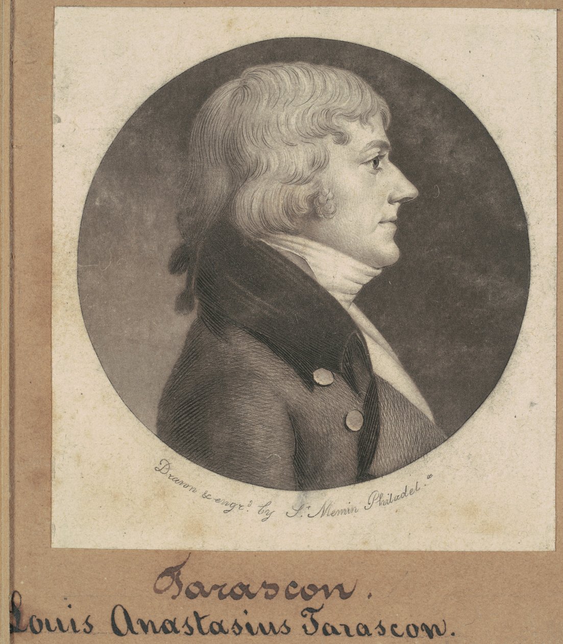Louis Anastasius Tarascon autorstwa Charles B. J. Févret de Saint Mémin