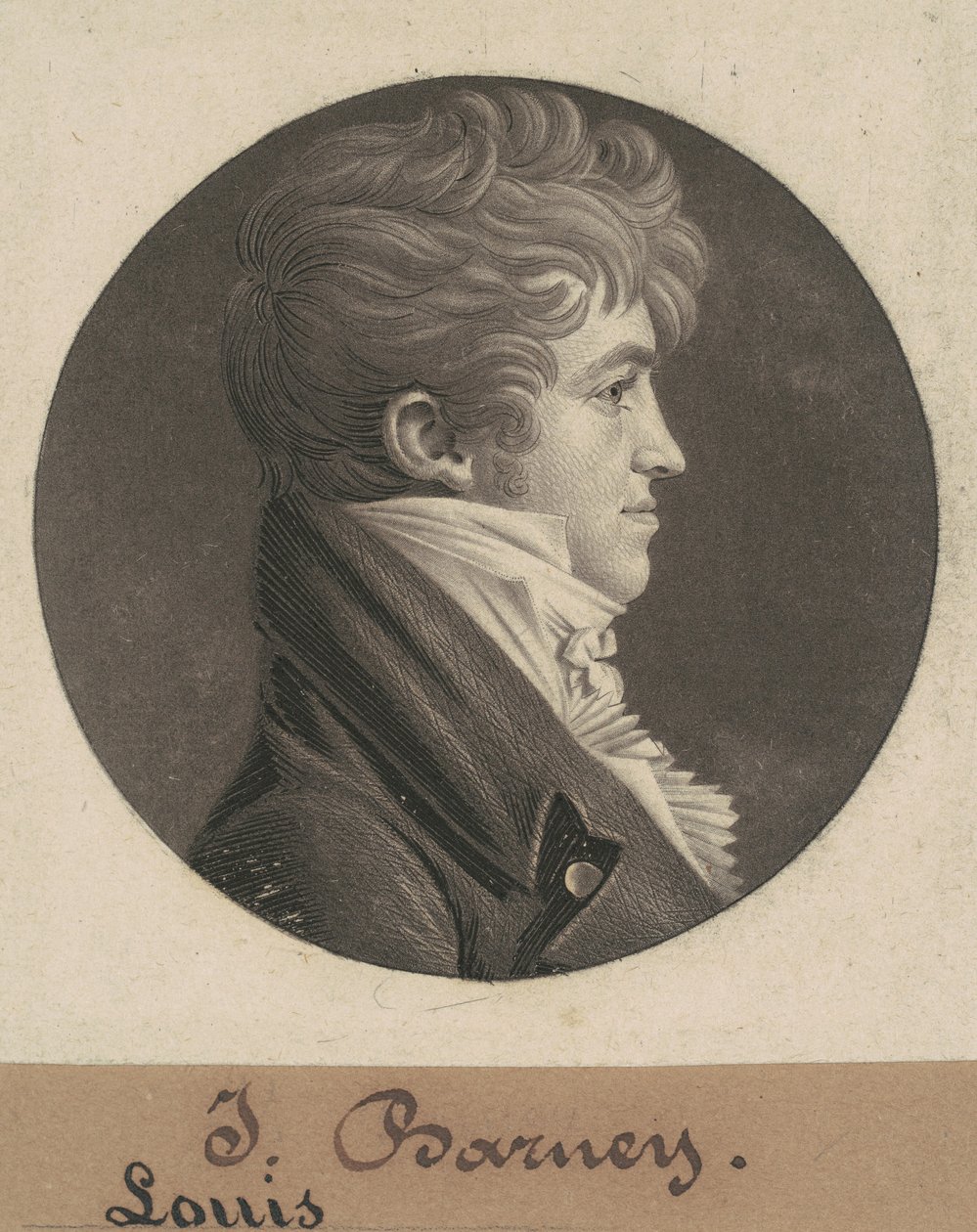Louis Barney autorstwa Charles B. J. Févret de Saint Mémin